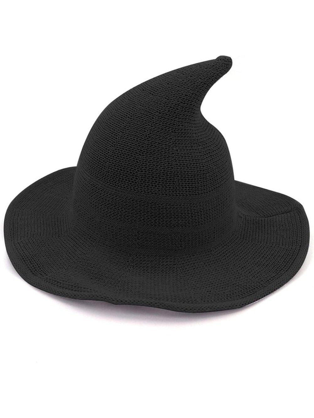 Women's Black Halloween Witch Hat Knitted Cap Party Costume Cosplay Costume